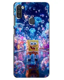Чехол для Samsung Galaxy M11 с картинкой «Неоновый океан»