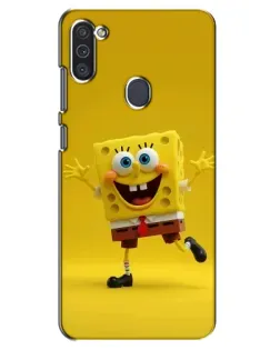 Чехол для Samsung Galaxy M11 с картинкой «Позитивный Губка Боб»