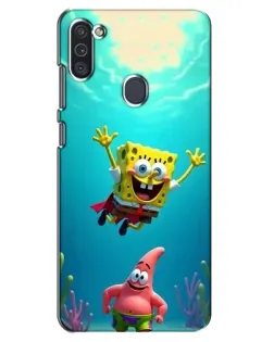 Чохол для Samsung Galaxy M11 з картинкою «Спанч Боб під водою»