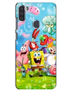 Чохол для Samsung Galaxy M11 з картинкою «Губка Боб та друзі»