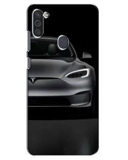 Чехол для Samsung Galaxy M11 с картинкой «Tesla Model S Look»