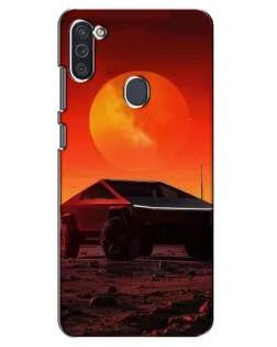 Чехол для Samsung Galaxy M11 с картинкой «Cybertruck на Марсе»