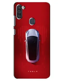 Чехол для Samsung Galaxy M11 с картинкой «Tesla Top View»