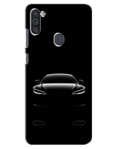 Чехол для Samsung Galaxy M11 с картинкой «Силуэт Tesla Night»