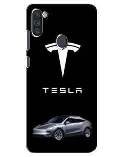 Чехол для Samsung Galaxy M11 с картинкой «Tesla Model Y»