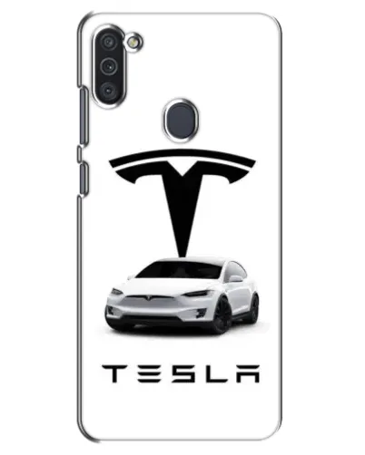 Чехол для Samsung Galaxy M11 с картинкой «Tesla White Style»