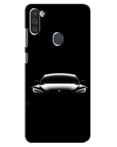 Чехол для Samsung Galaxy M11 с картинкой «Фары Tesla Night»