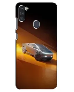 Чехол для Samsung Galaxy M11 с картинкой «Cybertruck в пустыне»