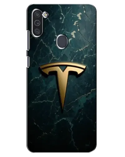 Чехол для Samsung Galaxy M11 с картинкой «Мраморная Tesla Gold»