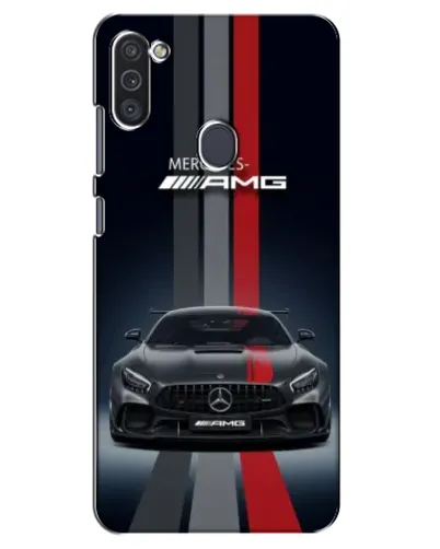 Чехол для Samsung Galaxy M11 с картинкой «Mercedes — белый карбон»