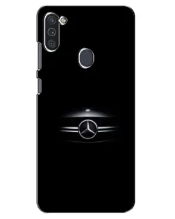Чехол для Samsung Galaxy M11 с картинкой «Mercedes — абстрактные линии»