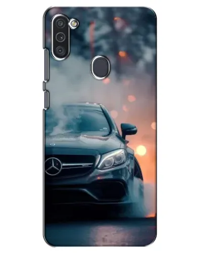 Чехол для Samsung Galaxy M11 с картинкой «Mercedes — ночной город»