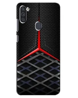 Чехол для Samsung Galaxy M11 с картинкой «Mercedes Carbon Grid»