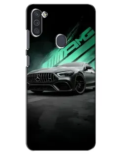Чехол для Samsung Galaxy M11 с картинкой «Темный Mercedes AMG»