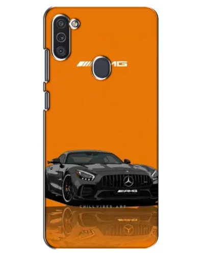 Чехол для Samsung Galaxy M11 с картинкой «Оранжевый Mercedes AMG»