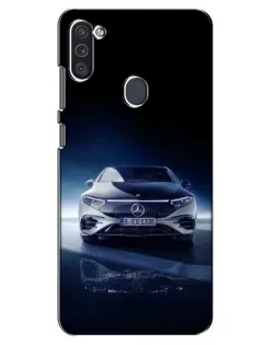 Чехол для Samsung Galaxy M11 с картинкой «Ночной Mercedes EQ»