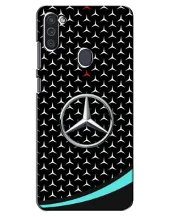 Чехол для Samsung Galaxy M11 с картинкой «Mercedes — бирюзовый акцент»