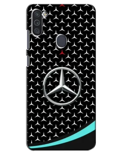 Чехол для Samsung Galaxy M11 с картинкой «Mercedes — бирюзовый акцент»