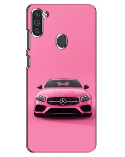 Чехол для Samsung Galaxy M11 с картинкой «Розовый Mercedes AMG»