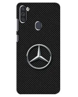 Чехол для Samsung Galaxy M11 с картинкой «Карбоновый Mercedes стиль»