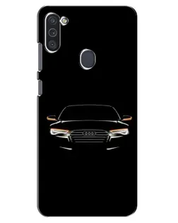 Чехол для Samsung Galaxy M11 с картинкой «Audi — ночной контур»