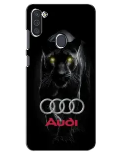 Чехол для Samsung Galaxy M11 с картинкой «Пантера и Audi»