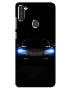 Чехол для Samsung Galaxy M11 с картинкой «Audi в неоне»