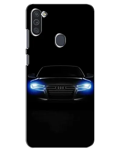 Чехол для Samsung Galaxy M11 с картинкой «Audi в неоне»