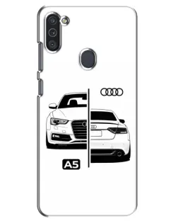 Чехол для Samsung Galaxy M11 с картинкой «Audi — контрастный дизайн»