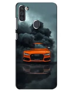 Чехол для Samsung Galaxy M11 с картинкой «Audi в облаках дыма»