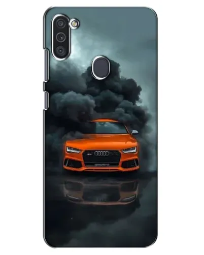 Чехол для Samsung Galaxy M11 с картинкой «Audi в облаках дыма»
