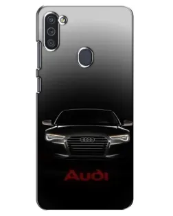 Чехол для Samsung Galaxy M11 с картинкой «Audi — градиентный контур»