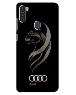 Чехол для Samsung Galaxy M11 с картинкой «Графика — пантера и Audi»
