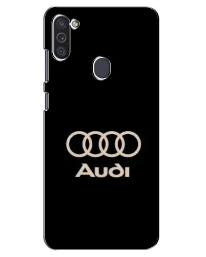 Чехол для Samsung Galaxy M11 с картинкой «Audi — золотой логотип»
