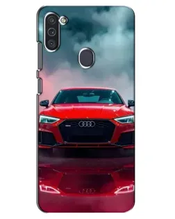 Чехол для Samsung Galaxy M11 с картинкой «Audi RS — красный стиль»