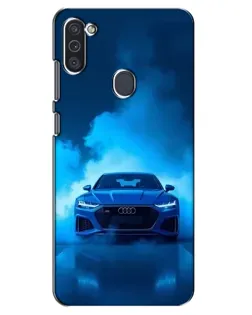 Чехол для Samsung Galaxy M11 с картинкой «Audi — голубая энергия»