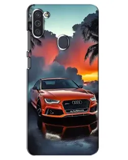 Чехол для Samsung Galaxy M11 с картинкой «Audi — закат»