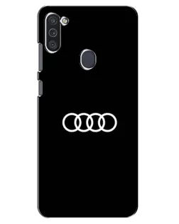 Чехол для Samsung Galaxy M11 с картинкой «Audi White Logo»