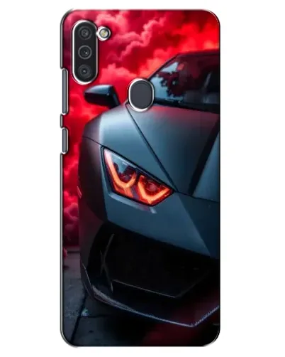 Чехол для Samsung Galaxy M11 с картинкой «Lamborghini красное сияние»