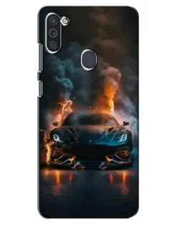 Чехол для Samsung Galaxy M11 с картинкой «Lamborghini дымная эстетика»