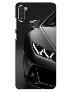 Чехол для Samsung Galaxy M11 с картинкой «Lamborghini фары детализация»