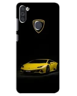 Чехол для Samsung Galaxy M11 с картинкой «Lamborghini желтый акцент»