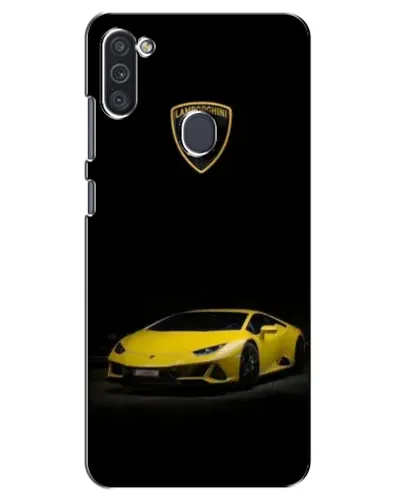 Чехол для Samsung Galaxy M11 с картинкой «Lamborghini желтый акцент»