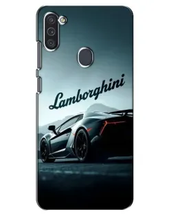 Чехол для Samsung Galaxy M11 с картинкой «Классическая надпись Lamborghini»