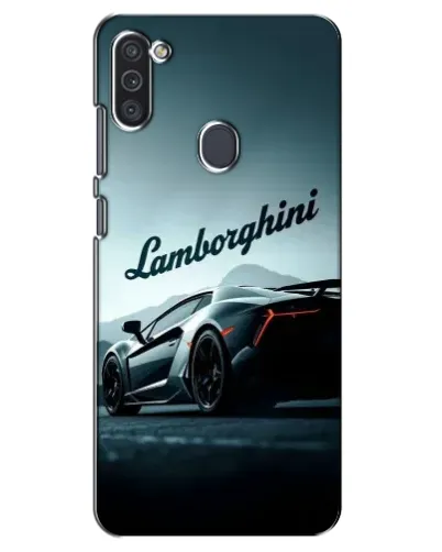 Чехол для Samsung Galaxy M11 с картинкой «Классическая надпись Lamborghini»