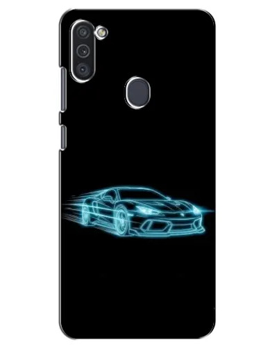 Чехол для Samsung Galaxy M11 с картинкой «Неоновый контур Lamborghini»