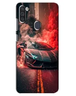 Чехол для Samsung Galaxy M11 с картинкой «Lamborghini красный дым»