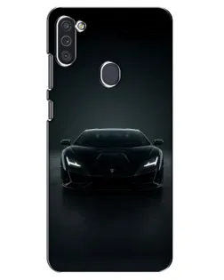 Чехол для Samsung Galaxy M11 с картинкой «Черный Lamborghini Aventador»