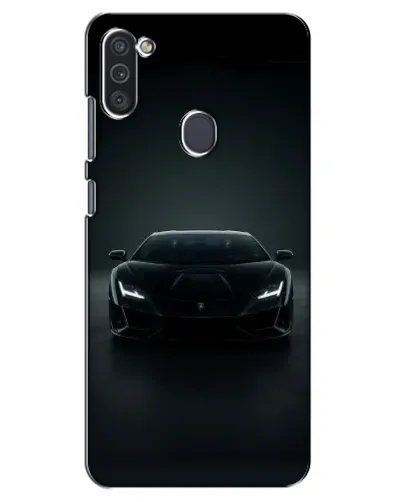 Чехол для Samsung Galaxy M11 с картинкой «Черный Lamborghini Aventador»