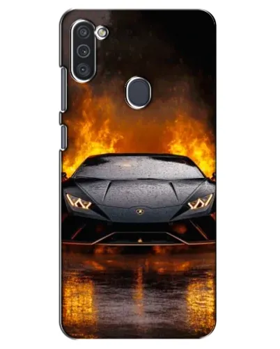 Чехол для Samsung Galaxy M11 с картинкой «Lamborghini в огне»